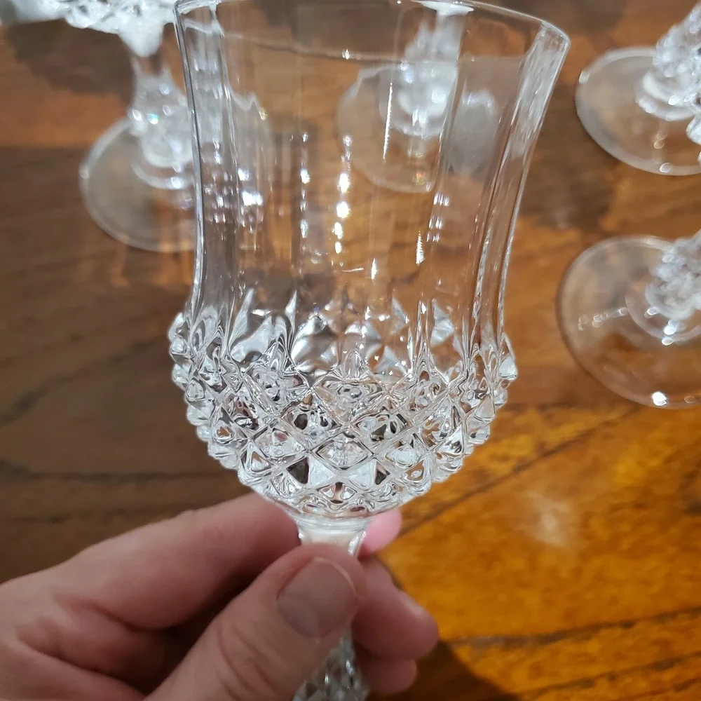 Cristal‎ D'Arques-Durand Ancenis Claret Wine Glass Set of FIVE 8666243